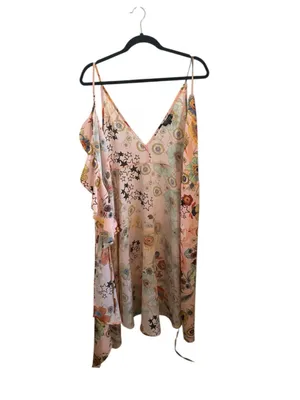 Topshop Star Power Ruffle Wrap Slip Dress pink midi dress floral wedding guest thumbnail 11
