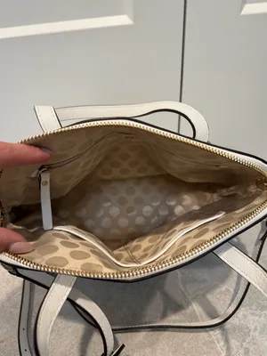 kate spade White Leather Satchel with Gold Hardware thumbnail 4