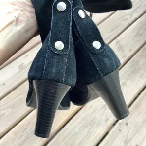 Women’s genuine suede leather boots 🖤🖤 Black Size 8 thumbnail 3
