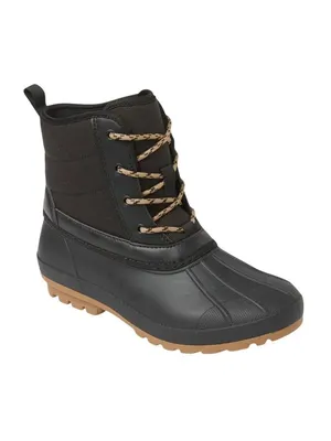 Universal Thread Womens Tiffani Boots Duck Rubber 94642632 Black / Brown 6M thumbnail 11