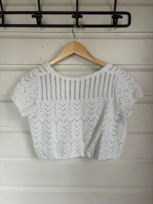Short sleeve cardigan White thumbnail 2