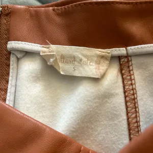 Altar'd State Tan leatherette skirt thumbnail 5