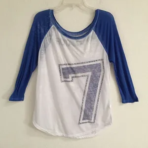 Bethany Mota Y2K burnout raglan baseball Tee L Motavator‎ thumbnail 1