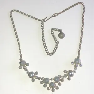 Vintage Rhinestone Accent Silver Tone Statement Necklace thumbnail 5
