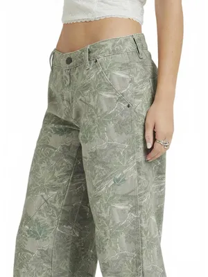 PacSun Tree Camo Low Rise Baggy Pants NWT Camouflage Green Size 27 thumbnail 6