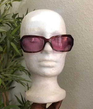 Vintage 90s Y2K Dickies Retro Baddie Cyber Goth Vixen Mcbling Pink Round Square Chunky Sunglasses #2000s #streetwear #Alternative #Whimsygoth #Grunge Biker thumbnail 1