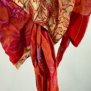 Free People Ashley Top SZ Large Fun Combo Wrap Crop NWT Red Boho Floral Waist thumbnail 12