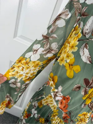 Kate & Lily Floral Sage Green Maxi Dress Size 14W thumbnail 4