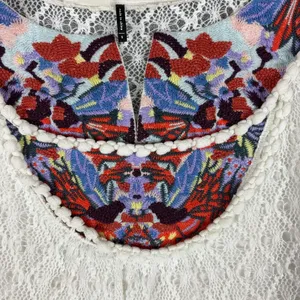 Akemi + Kin Tank Top Womens‎ S White Scoop Neck Lace Anthropologie Lined Boho thumbnail 7