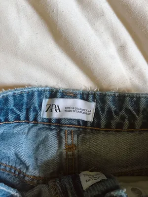 ZARA Jean Shorts High-Waisted Denim thumbnail 3