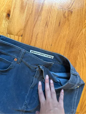 Alexander Wang Navy Denim Mini Skirt NWT thumbnail 2