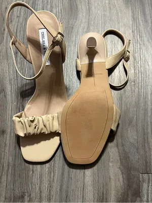 Chelsea & Violet Nude Ruched Ankle-Strap Heels thumbnail 11