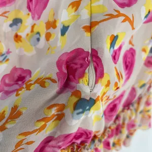 Betsey Johnson Dress Womens 4 Multicolor Floral Halter Neck Back Zip Peplum‎ Hem thumbnail 10