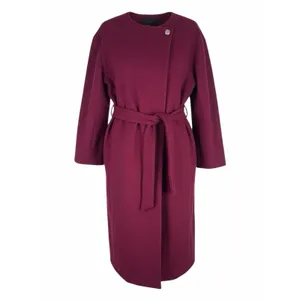 Ann Taylor Tie Waist Balloon Sleeve Wool Blend Coat Mulberry Size XXL thumbnail 3