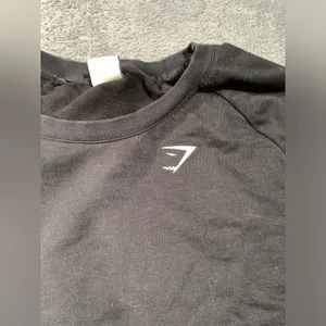 Gymshark black cropped long sleeve top XL thumbnail 2