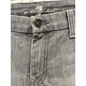 7 For All Mankind Womens Kate Crop Gray Straight Leg Jeans‎ Size 32 Made USA thumbnail 2