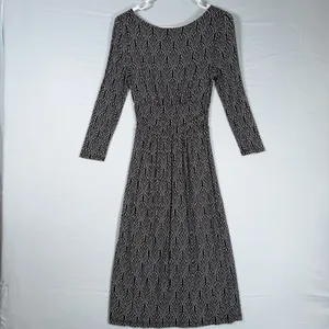 Maeve Anthropologie Size-XS‎ Womens Midi Dress Galena Black White Boho Y2K thumbnail 4