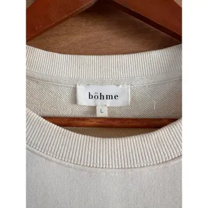 Bohme Graphic Crewneck Pullover Sweatshirt Ivory Cotton Women’s size Large thumbnail 6