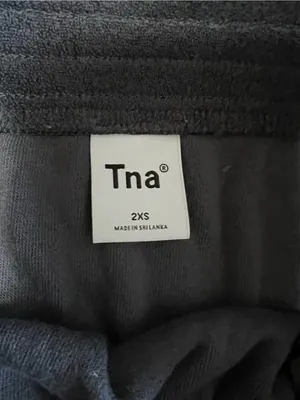 TNA Aritzia Crest Terry Cloth Pull On Mini Dark Gray Athleisure‎ Skirt thumbnail 5