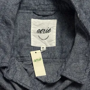 NEW Aerie Anytime Fave Twill Button‎ Down Flannel Blue Capsule Outdoors XXL thumbnail 8