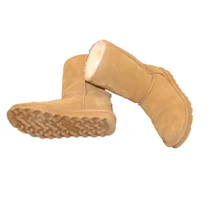 BEARPAW Elle Womens Size 8 Hickory Tan Suede Shearling Winter Boots Short thumbnail 5