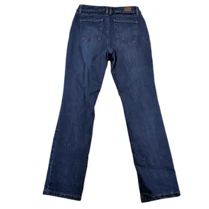 LL Bean Favorite Fit Flannel Lined Jeans Dark Indigo Rinse‎ Size 8 Reg 507470 thumbnail 2