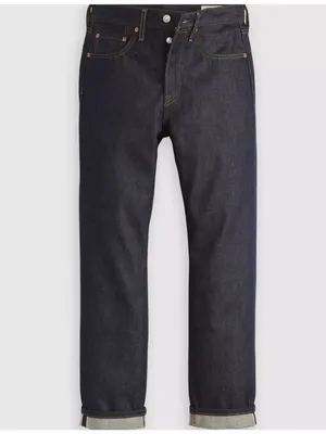 New Levi's Premium 28x30 501 Original Selvedge Women's Jeans Line Up Dark Wash thumbnail 5