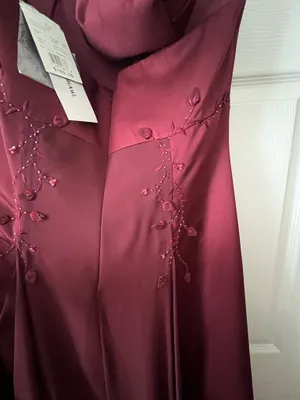David’s Bridal Burgundy Dress thumbnail 2