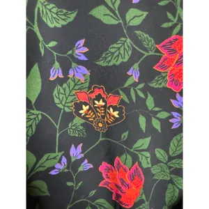 Joie Bold Botanical Floral Wide-Leg Cropped Belted Pants Black Multi XL thumbnail 3
