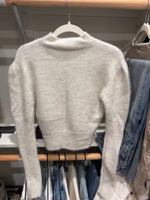 Madewell Sweater Knit XXS Pullover Cream Puff Sleeve thumbnail 3