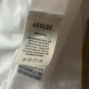 AGOLDE Raya Muscle Cotton-Jersey T-Shirt White thumbnail 13
