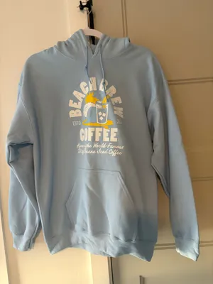 Beach Brew Coffee Hoodie Blue thumbnail 2