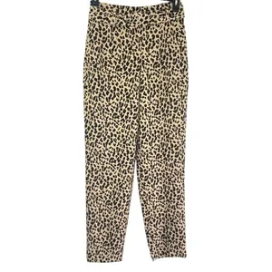 Zara High Waisted Leopard Print Belted Trousers/Pants Size M thumbnail 2