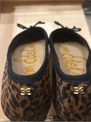 Sam Edelman Women's Alie Animal Print Calf Hair Ballet Flats thumbnail 9