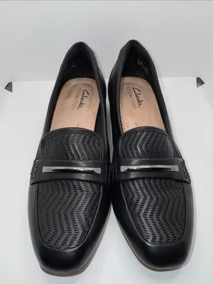Clarks Juliet Aster‎ Loafers Black Leather Slip On Shoes Women’s 5.5 thumbnail 3