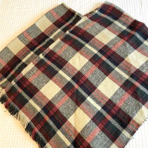Fleece Sweater Blanket Poncho Tartan Plaid One Size Red Navy Tan Hunter Green thumbnail 3