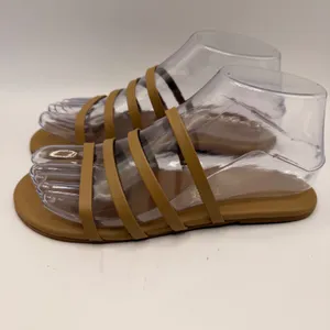 TKEES Senna Leather Strappy Sandals Sable Tan Flat Slides Womens Size 6 EUR 37 thumbnail 3