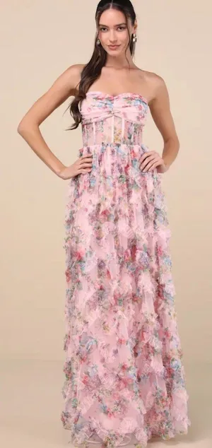 Floral Formal Dress Lulus thumbnail 1