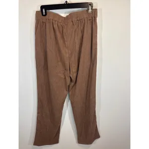 Halara AuraCord Cloud‎ Brown Corduroy Pleated High Waisted Pants Medium NWT thumbnail 8