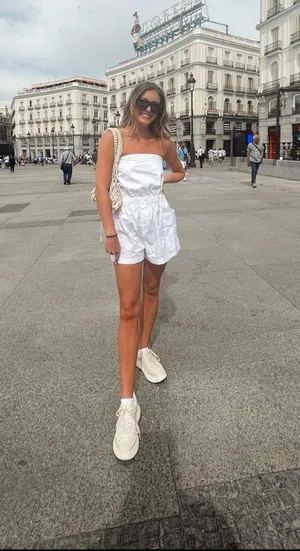 ZARA white romper thumbnail 1