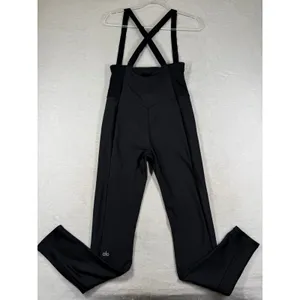 Alo Yoga Womens Black High-Waist Airlift Ski Bib Leggings Size L thumbnail 7