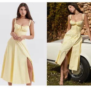 HOUSE‎ OF CB 'Carmen' Buttercup Bustier Sundress yellow NWOT size XS thumbnail 2