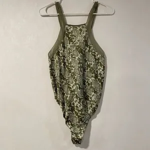NWT Free People Intimately Snake Print Halter Bodysuit Boho Top thumbnail 2