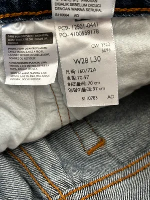 Levi’s 501 Premium Denim Distressed High Rise‎ Straight Leg Blue Jeans Size 28 thumbnail 7