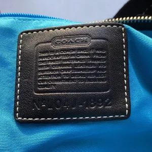 COACH Nylon Shoulder‎ Bag Leather shoulder Washable Wipeable Black No L04J-1892 thumbnail 5