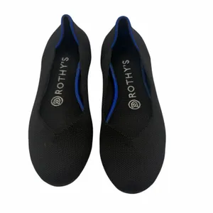 Rothy’s The Flat Black Round Toe Slip On Size 6 Knit Comfort Classic‎ Washable thumbnail 2