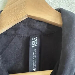 Zara Black Short Sleeve Button Down Collared Mini Shirt Dress Size Medium thumbnail 5