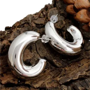 NWT 14K GP “Do everything in Love “ big puffy hoops thumbnail 4
