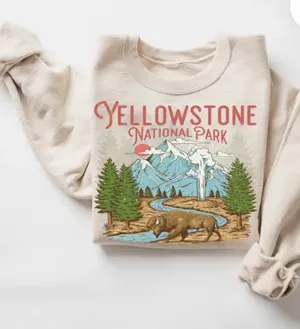 Yellowstone National Park sweatshirt size large XLarge thumbnail 1