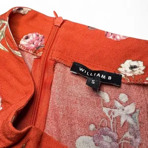 NEW William B Orange Floral Whimsigoth High-Rise Wide Leg Side-Split Pant — SM thumbnail 5